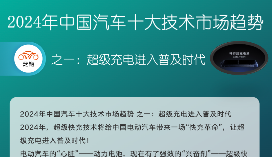 2024年中国汽车十大技术趋势